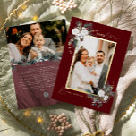 Ruby Red Greenery Vintage Kerstmis Twee Foto Folie Feestdagenkaart<br><div class="desc">Welkom bij onze betoverende Ruby Red Greenery Vintage Christmas Two Photo Folie Holiday Kaart design, waar charme voldoet aan de moderne elegantie. Dit ontwerp is voorzien van ingewikkelde waterverf groen en subtiel elegante kalligrafie met eenvoudige typografie, het vastleggen van de essentie van de traditionele gezelligheid en rustieke cottage core. Met...</div>