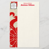 Ruby Red grens met zakelijke Logo Briefpapier (Voorkant)