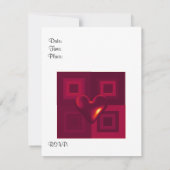 Ruby Red Heart Valentijnse partij Kaart (Achterkant)