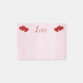 Ruby Red Hearts and Love Post-It Notes (Voorkant)