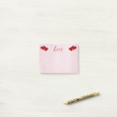 Ruby Red Hearts and Love Post-It Notes (Op bureau)