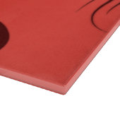 Ruby Red Hibiscus Floral Glass Snijplank (Hoek)