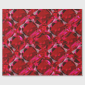 RUBY RED JULY GEM BIRTHSTONE DECORATIVE ONTWERP CADEAUPAPIER (Vlak)