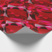 RUBY RED JULY GEM BIRTHSTONE DECORATIVE ONTWERP CADEAUPAPIER (Hoek)