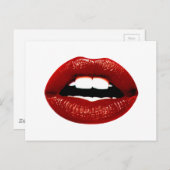Ruby Red Lips Briefkaart (Voorkant / Achterkant)
