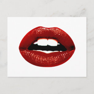 Ruby Red Lips Briefkaart