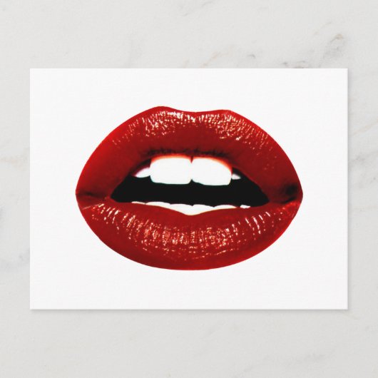 Ruby Red Lips Briefkaart (Voorkant)