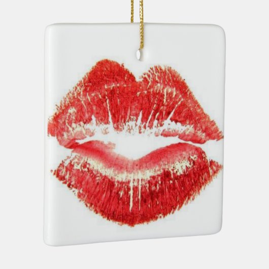 **RUBY RED LIPS KISS** KERAMISCH ORNAMENT (Rechts)