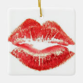 **RUBY RED LIPS KISS** KERAMISCH ORNAMENT (Voorkant)