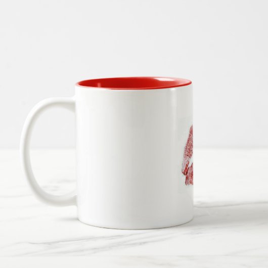 "RUBY RED LIPS" OP KOFFIE-MOK (GREAT GIFT) TWEEKLEURIGE KOFFIEMOK (Links)