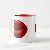 RUBY RED LIPSTICK MAKEUP BEAUTY MODE SALLIPS TWEEKLEURIGE KOFFIEMOK (Voorkant links)