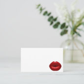 RUBY RED LIPSTICK MAKEUP BEAUTY MODE SALLIPS VISITEKAARTJE (Staand voorkant)