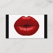 RUBY RED LIPSTICK MAKEUP BEAUTY MODE SALLIPS VISITEKAARTJE (Achterkant)