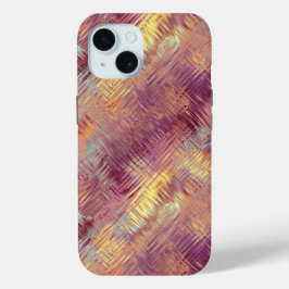 Ruby Red Liquid Pattern iPhone 15 Case