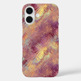 Ruby Red Liquid Pattern iPhone 16 Hoesje