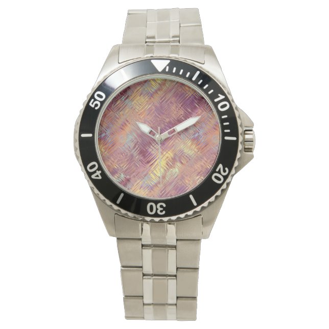 Ruby Red Liquid Pattern Horloge (Voorkant)