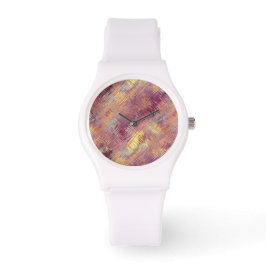 Ruby Red Liquid Pattern Horloge