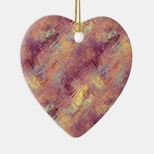 Ruby Red Liquid Pattern Keramisch Ornament (Rechts)