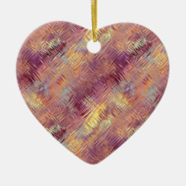 Ruby Red Liquid Pattern Keramisch Ornament