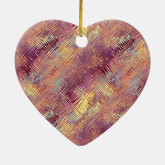 Ruby Red Liquid Pattern Keramisch Ornament (Achterkant)