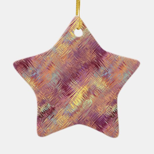 Ruby Red Liquid Pattern Keramisch Ornament (Achterkant)