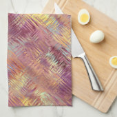 Ruby Red Liquid Pattern Theedoek (Quarter Fold)