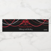 Ruby Red, Masquerade Party Waterfles Etiket (Enkel label)