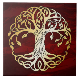 Ruby Red Medieval Witchcraft Ritual Alter Offing Tegeltje