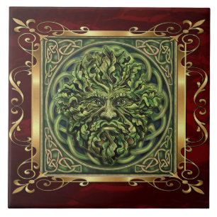 Ruby Red Medieval Witchcraft Ritual Alter Offing Tegeltje