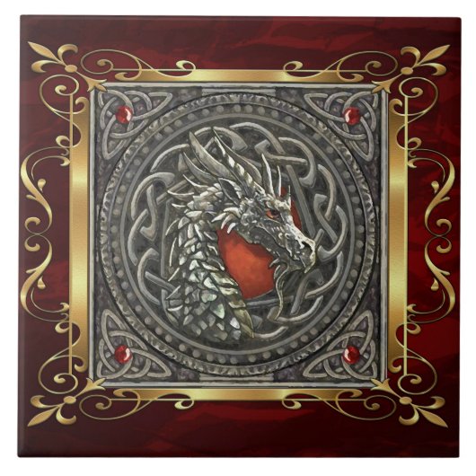 Ruby Red Medieval Witchcraft Ritual Alter Offing Tegeltje (Voorkant)