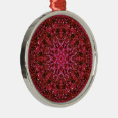 Ruby Red Metallic Metalen Ornament (Rechts)