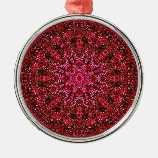 Ruby Red Metallic Metalen Ornament (Voorkant)