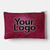 Ruby Red Metallic Sparkly Glitter Luxe Bedrijf Etui (Achterkant)