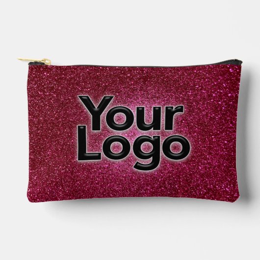 Ruby Red Metallic Sparkly Glitter Luxe Bedrijf Etui (Voorkant)