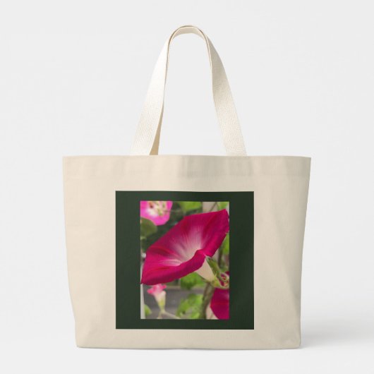 Ruby Red Morning Glory Grote Tote Bag (Achterkant)