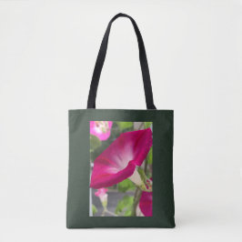 Ruby Red Morning Glory Tote Bag