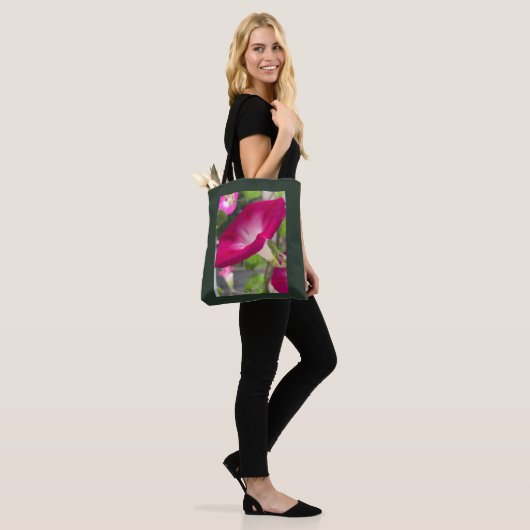 Ruby Red Morning Glory Tote Bag (Op model)