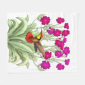 Ruby Red Oerwoud Hummingbird Fleece Blanket Deken (Voorkant (Horizontaal))