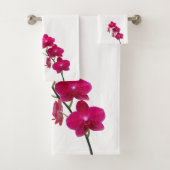 Ruby Red Orchids Bath Towels Bad Handdoek (Insitu)
