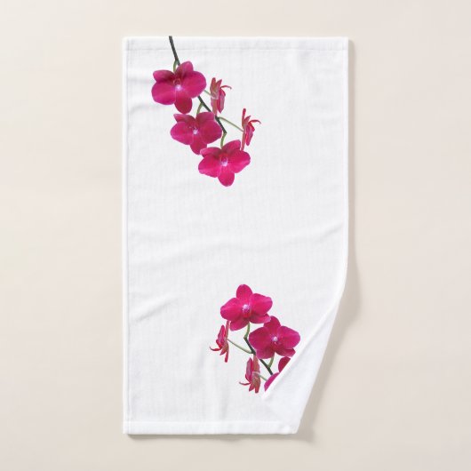 Ruby Red Orchids Bath Towels Bad Handdoek (Handdoek)