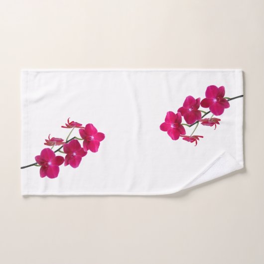 Ruby Red Orchids Bath Towels Bad Handdoek (Handdoek)