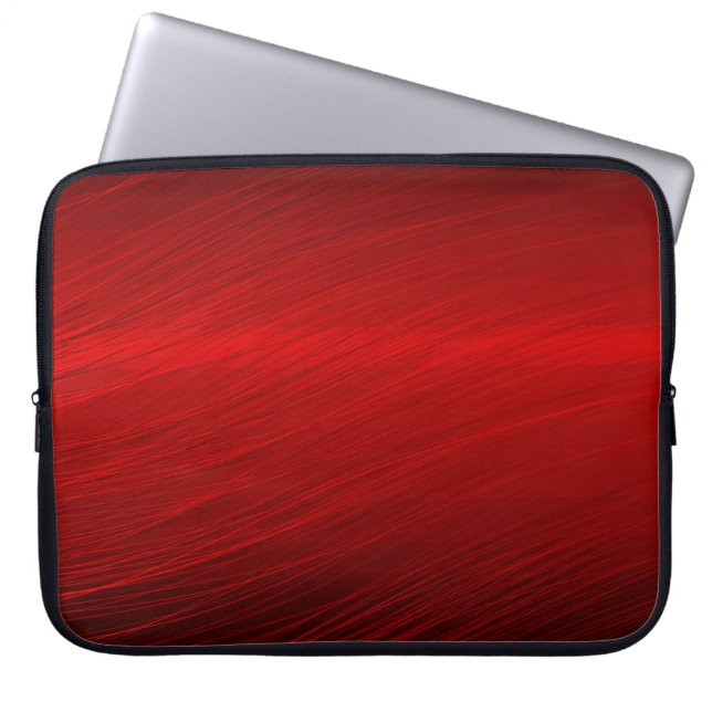 Ruby red paper business shiny laptop sleeve (Voorkant)