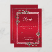 Ruby Red Pareltjes & Glitter Ruby 40th Wedding (Voorkant / Achterkant)