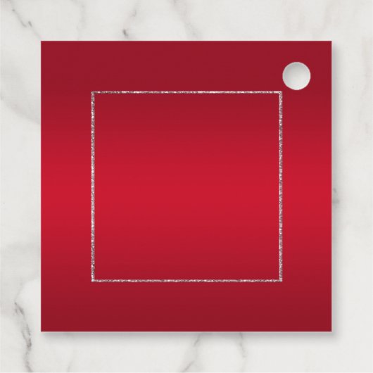 Ruby Red Pareltjes & Glitter Ruby 40th Wedding Bedankjes Labels (Achterkant)