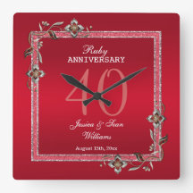 Ruby Red Pareltjes & Glitter Ruby 40th Wedding