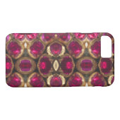 Ruby Red Pink Gold Gemstone Pattern Elegant Chic Case-Mate iPhone Case (Achterkant (Horizontaal))