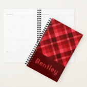  Ruby Red Plaid Monogram Kleine Planner (Display)