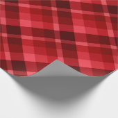  Ruby Red Plaid Pattern Wrapping Papier (Hoek)