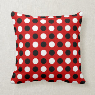Ruby Red Polka Dots Kussen