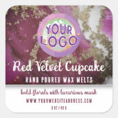 Ruby Red Professional Business Logo Product Labels (Voorkant)